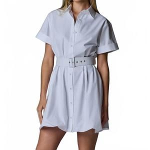 NEW HEVRON harlow dress in white